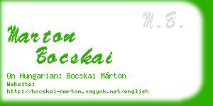 marton bocskai business card